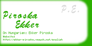 piroska ekker business card